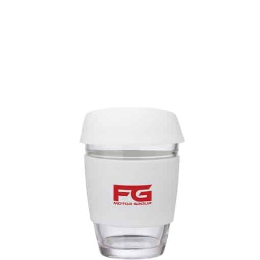 Rizzo Perka 12 oz. Glass Mug w/ Silicone Grip & Lid-2